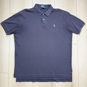 Polo Ralph Lauren Men L Charcoal Gray Cotton Short Sleeve Classic Fit Polo Shirt